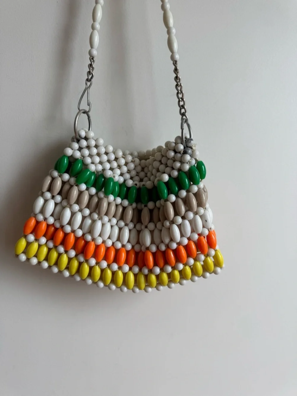 Vintage Safco Beaded Handbag Colorful Bubble Bead Purse 60s Japan Style - Picture 5 of 16